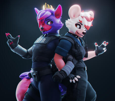 Simple Background + Character (Simple volumetric lighting)